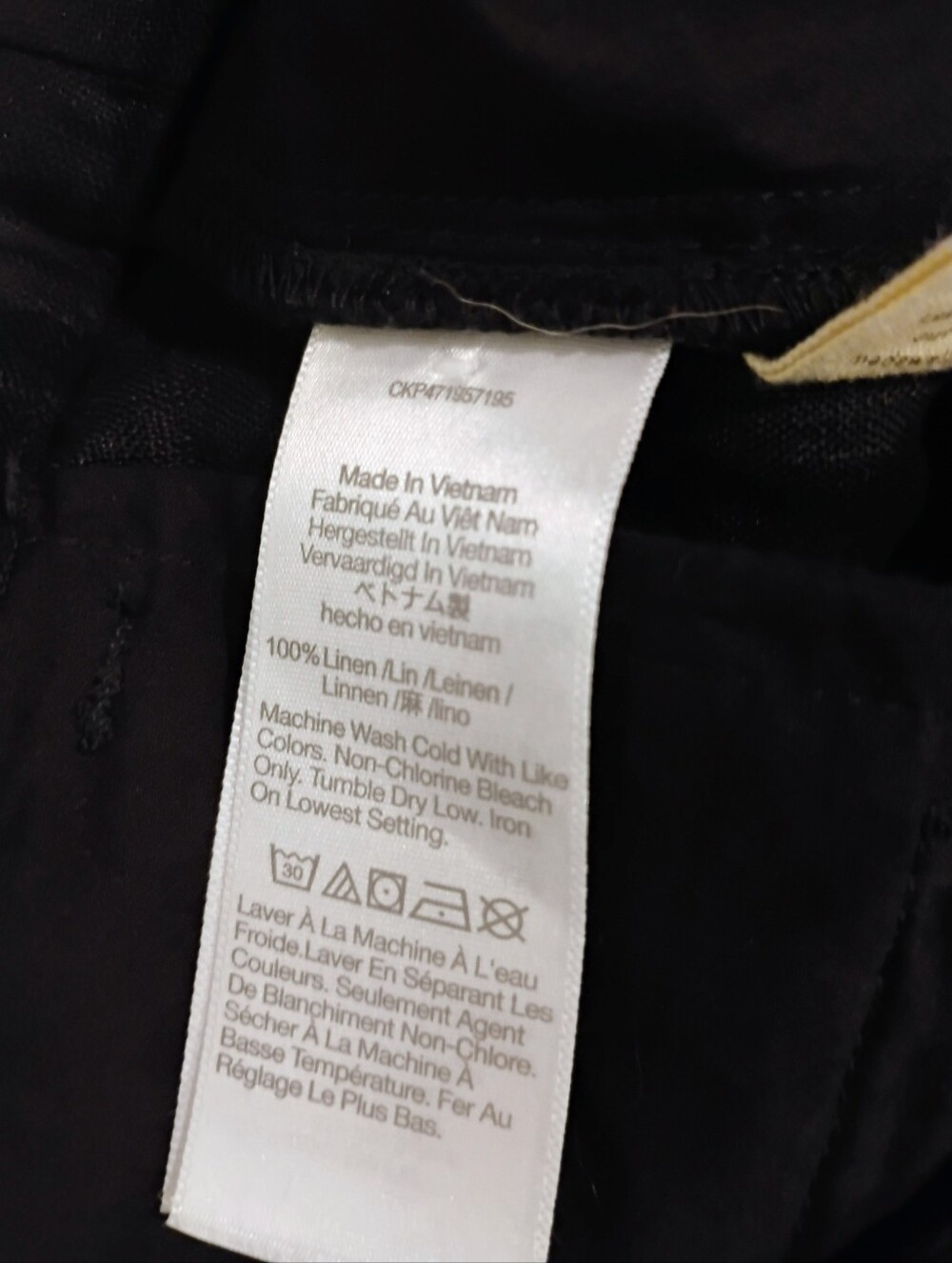 Women's Madewell Size 8 Black Wide Leg Pleat Linen Pants - Picture 5 of 9